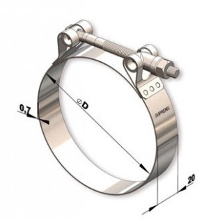 Abrazadera Regulable Tucho, Acero Inoxidable – TIC6877