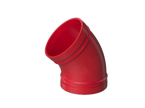 Codo 45°, Acoplin Grooved UL/FM